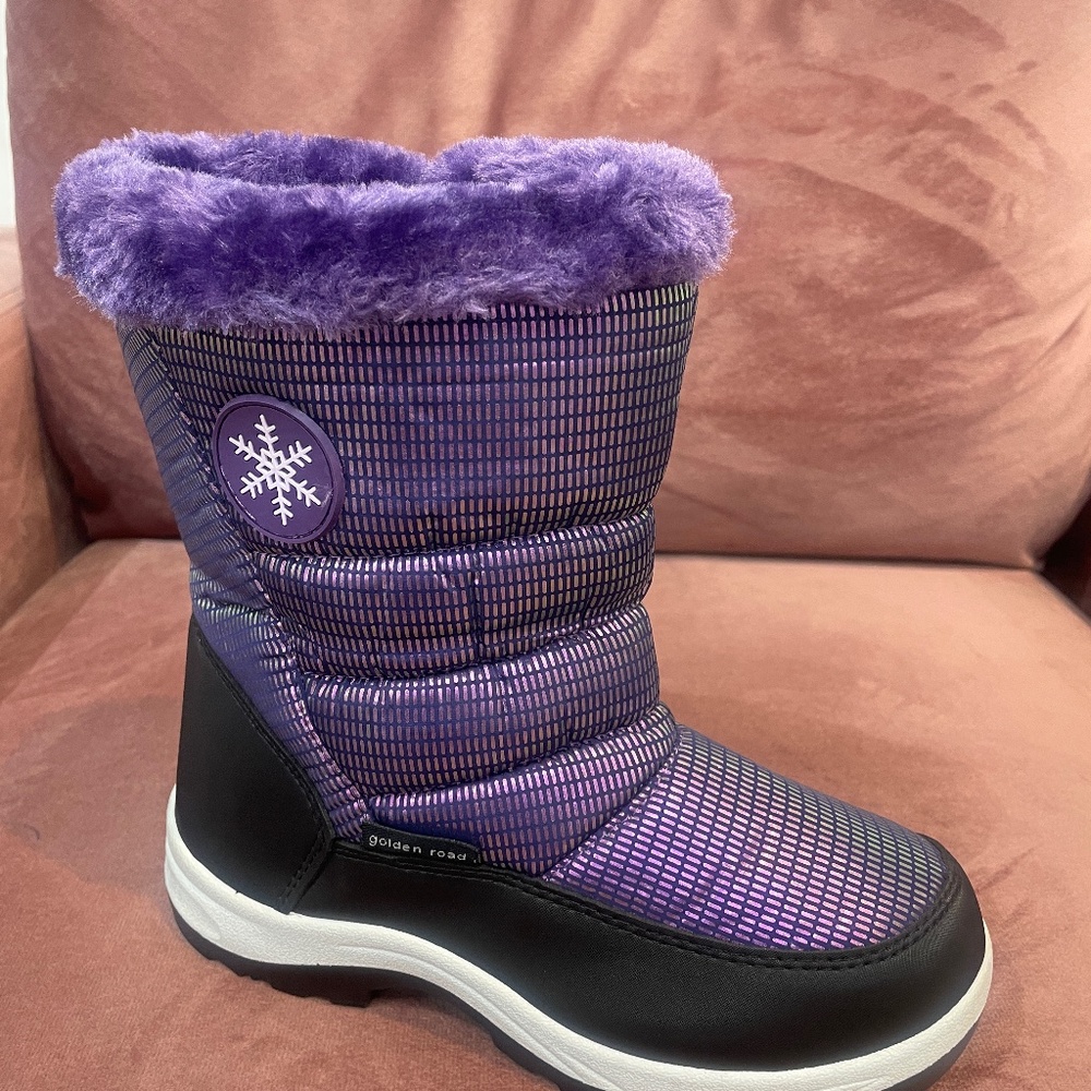 Awesome Kid's Girls Cold Weather Snow Boots2292 K purple